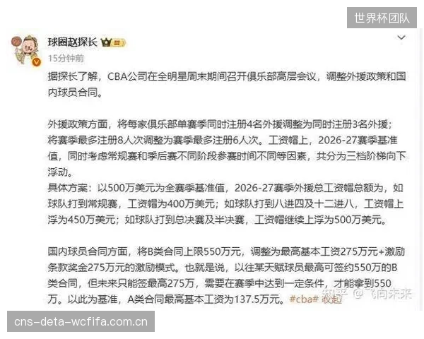 CBA新政意在限制军备竞赛,引导俱乐部将资金更多投入本土球员培养。 CBA新政意在限制军备竞赛,引导俱乐部将资金更多投入本土球员培养。